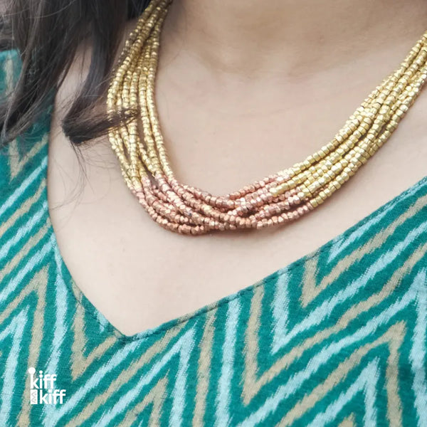 Collier Chandra en laiton Dhokra artisanal indien