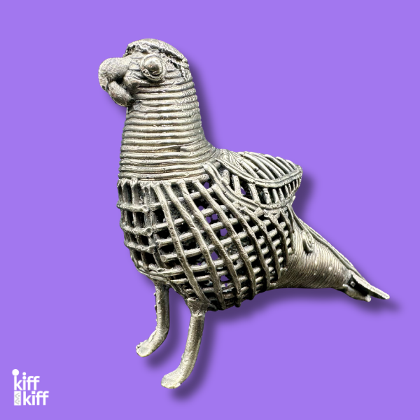 Statuette perroquet en laton