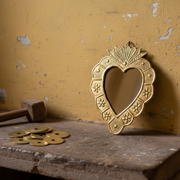 Miroir ex-voto doré Gio