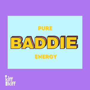 Carte postale PURE BADDIE ENERGY, vue de détail