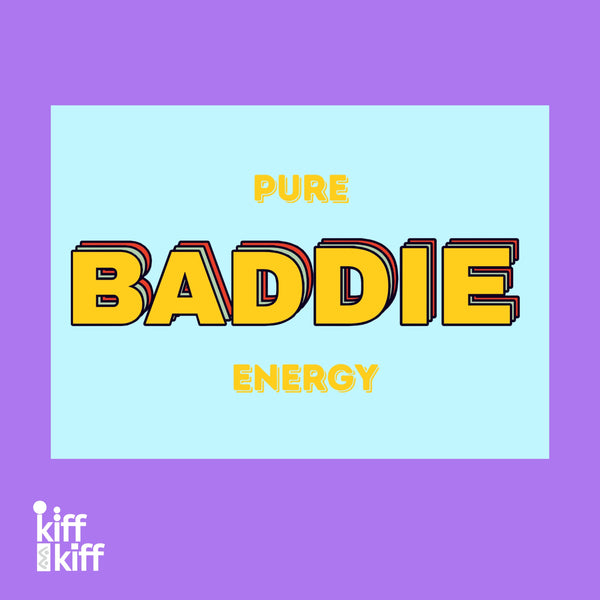 Carte postale PURE BADDIE ENERGY, vue de détail