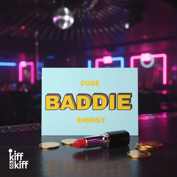 Carte postale PURE BADDIE ENERGY, angle différent