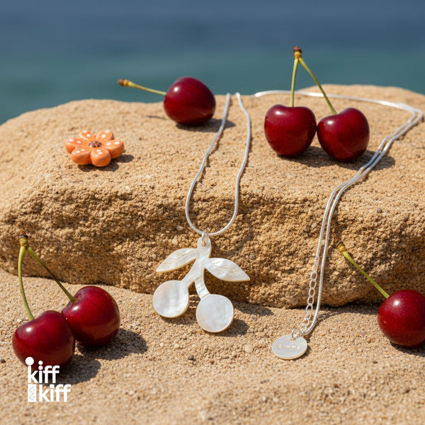 Collier Cerises en Nacre