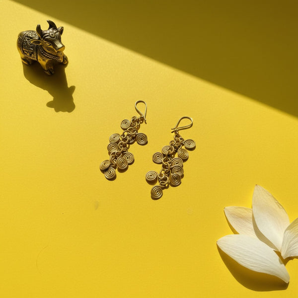 Boucles d 'oreilles  Indienne en laiton recyclé - Anaya