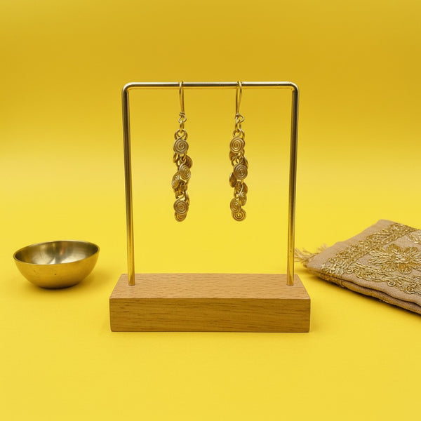 Boucles d 'oreilles  Indienne en laiton recyclé - Anaya