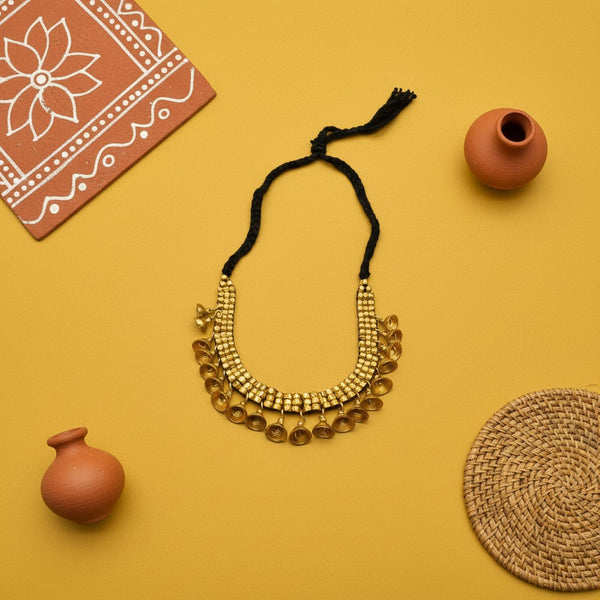 Collier Indien Dhokra en laiton recyclé  – Aruna
