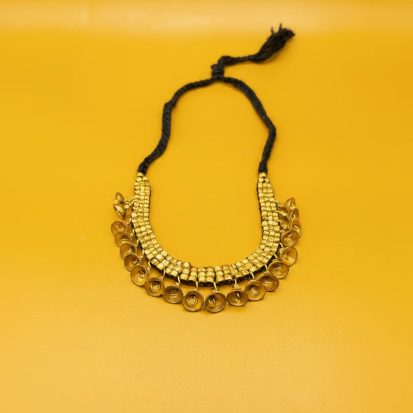 Collier Indien Dhokra en laiton recyclé  – Aruna