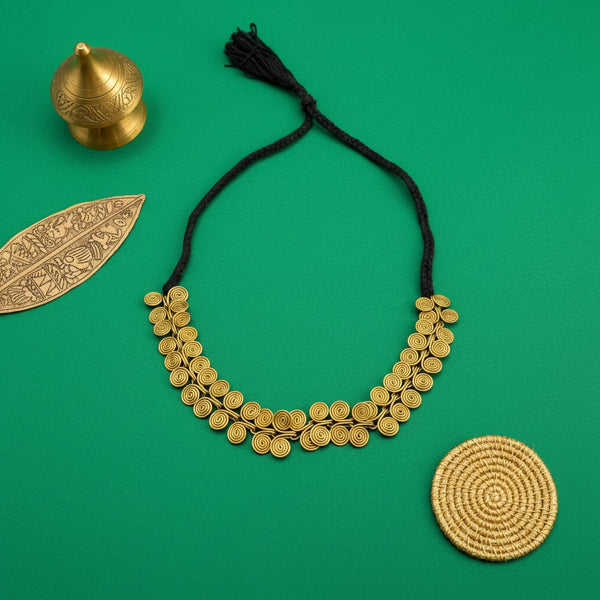 Collier Indien Dhokra en laiton recyclé  – Asha