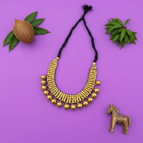 Collier Indien Dhokra en laiton recyclé  – Devi