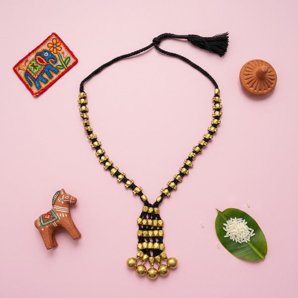 Collier Indien Dhokra en laiton recyclé  – Ishani