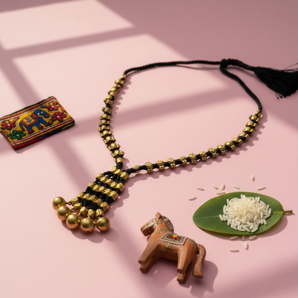 Collier Indien Dhokra en laiton recyclé  – Ishani