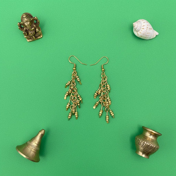Boucles d'oreilles  Indien en laiton recyclé - Kavya