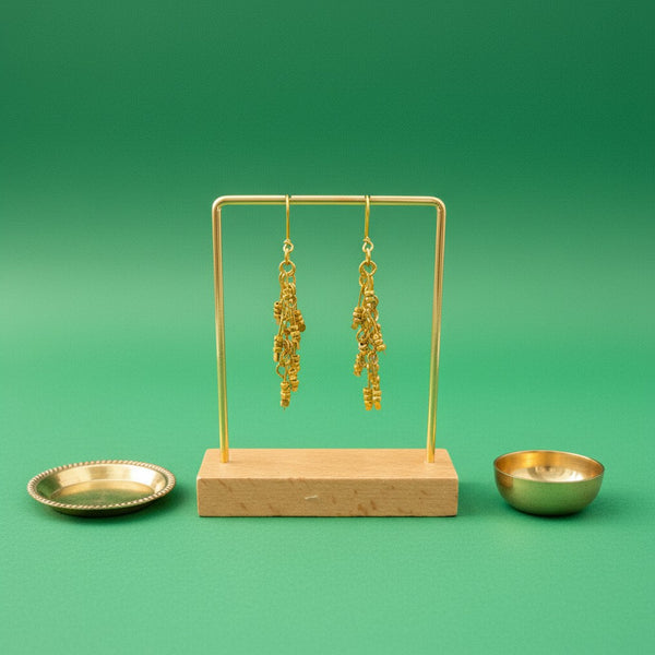 Boucles d'oreilles  Indien en laiton recyclé - Kavya