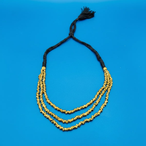 Collier Indien Dhokra en laiton recyclé   - Kiran