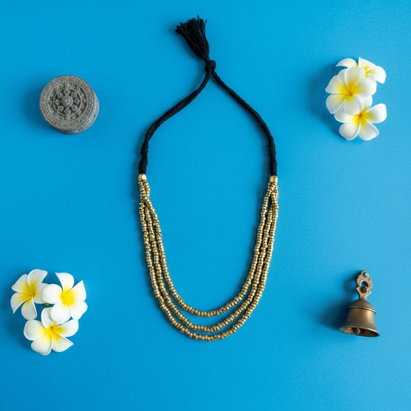 Collier Indien Dhokra en laiton recyclé   - Kiran