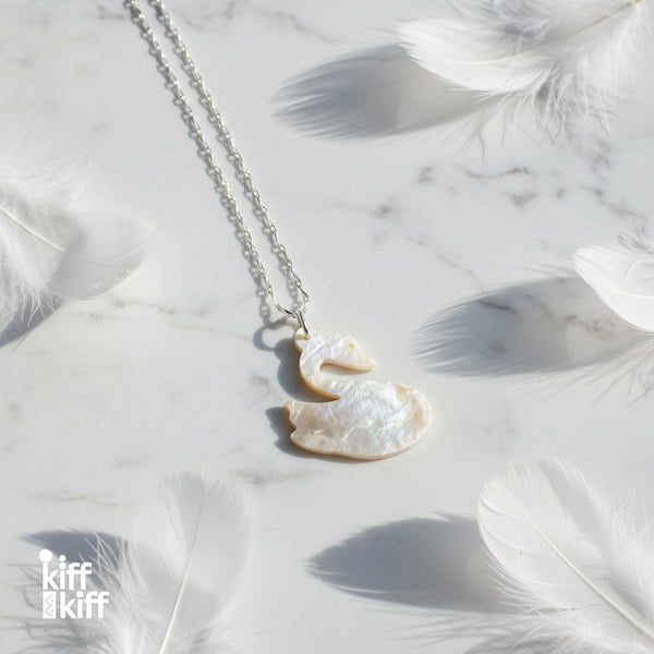 Collier Cygne en Nacre