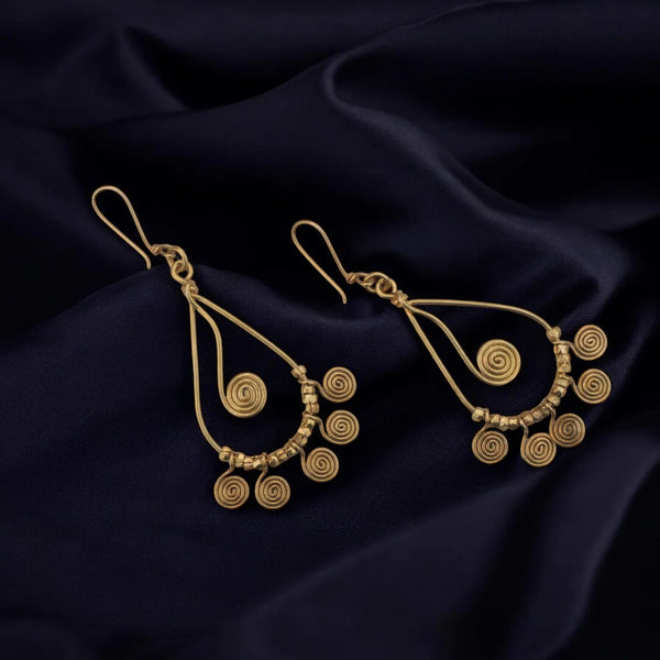 Boucles d 'oreilles  Indien en laiton recyclé - Tara 
