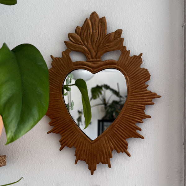 Miroir ex-voto doré Clyde, vue de détail
