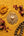 Ex-voto cœur sacré Ray – géométrique doré