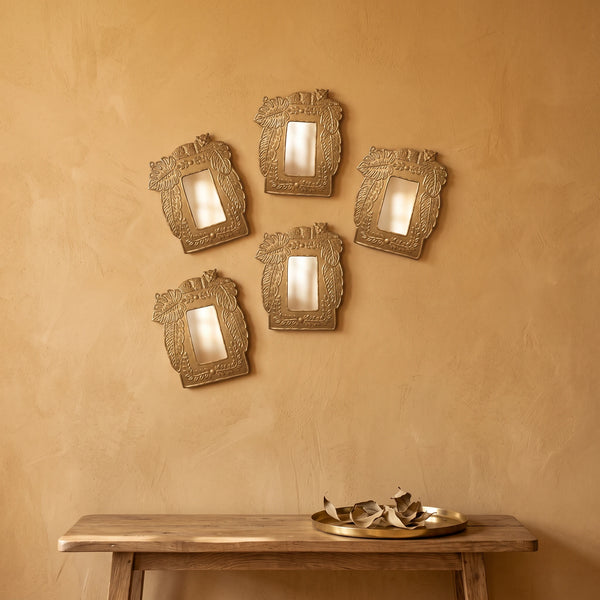 Miroir Léopard doré – Décoration murale artisanale
