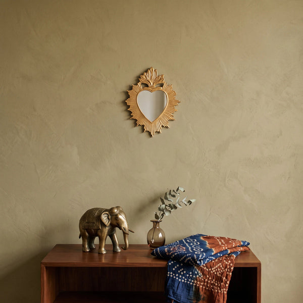 Miroir ex-voto cœur Bonnie – doré