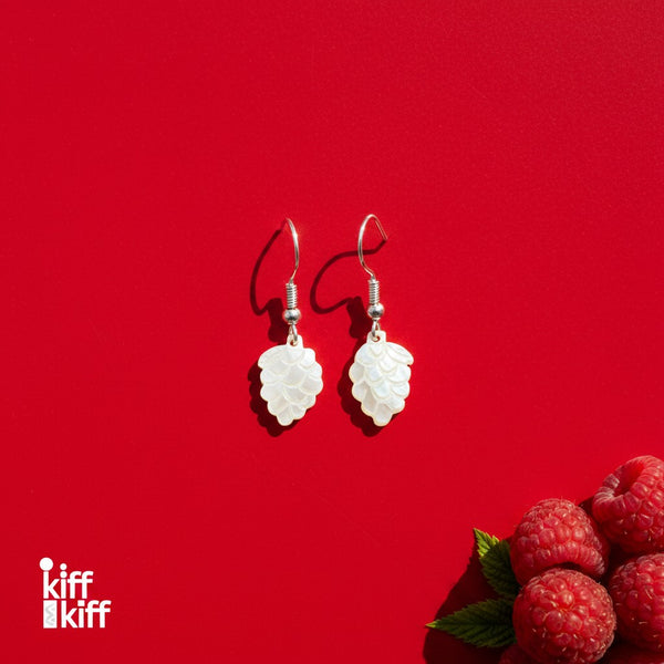 Boucles d'Oreilles Framboise en Nacre