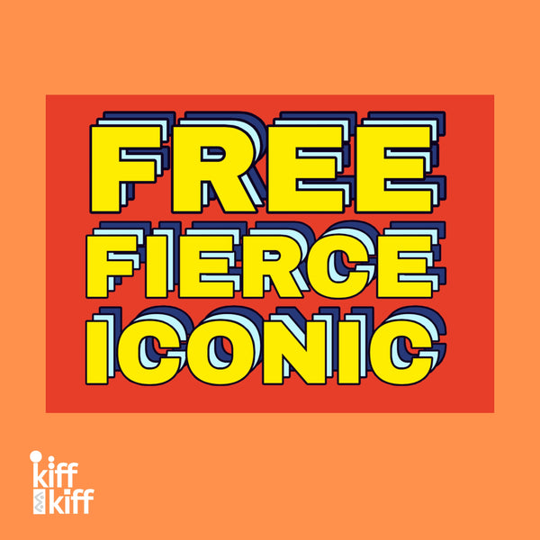 Carte postale FREE FIERCE ICONIC, présentation