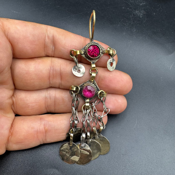 Boucles d'oreilles Kuchi afghanes, présentation complète