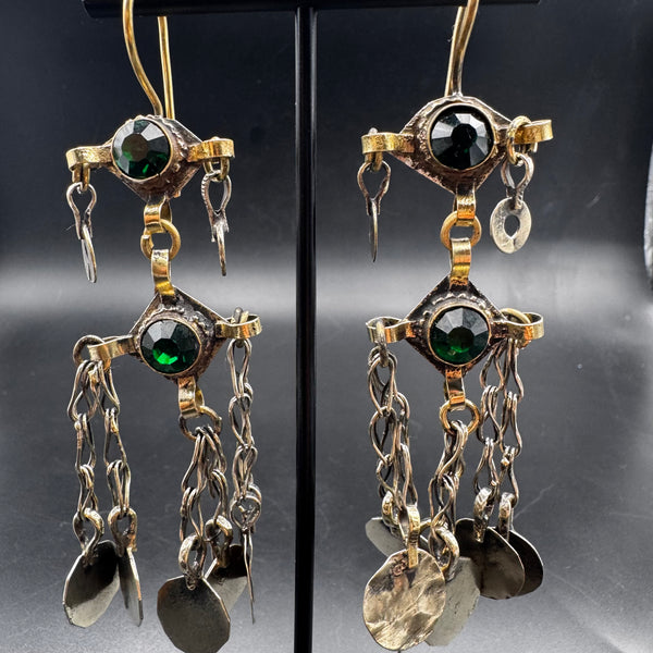 Boucles d'oreilles Kuchi afghanes en métal, ambiance KIFF KIFF