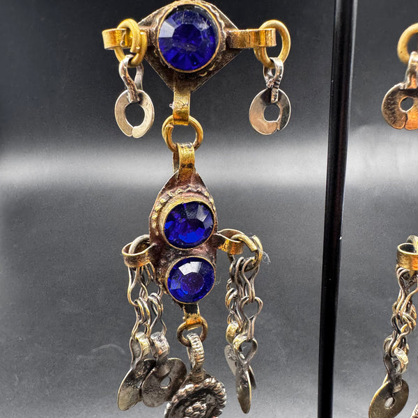 Boucles d'oreilles Kuchi afghanes, style bohème
