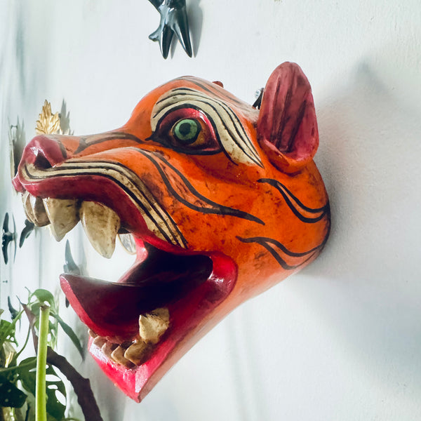 Masque tigre en Bois Népal