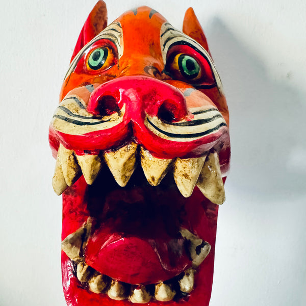 Masque tigre en Bois Népal