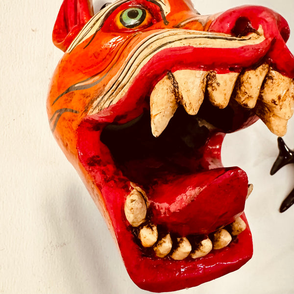 Masque tigre en Bois Népal