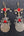 Boucles d'oreilles Kuchi afghanes rouges, artisanat tribal afghan