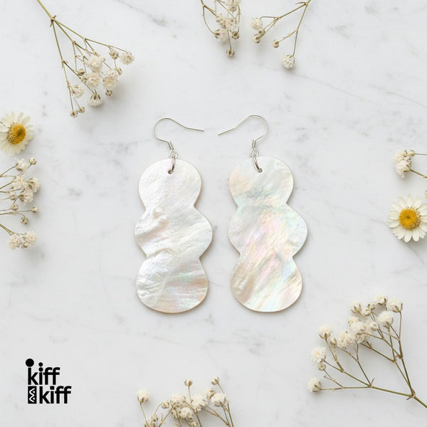 Boucles d'Oreilles Nuage en Nacre