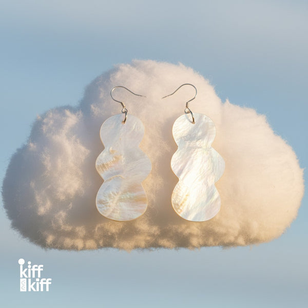 Boucles d'Oreilles Nuage en Nacre