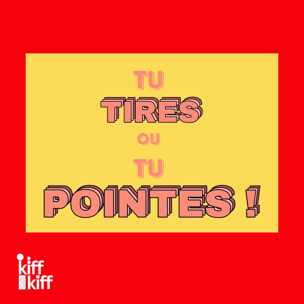 Carte postale pétanque TU TIRES OU TU POINTES, vue de détail