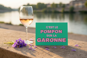 Carte postale pompon sur la Garonne, vue de détail