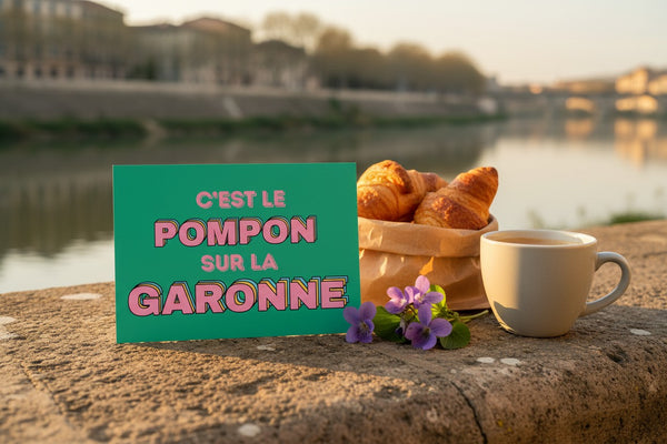 Carte postale pompon sur la Garonne, présentation