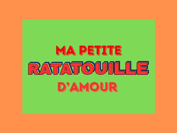 Carte postale « Ma petite ratatouille d'amour », collection KIFF KIFF