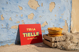 Carte postale tielle de mon cœur, vue de détail