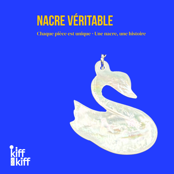 Collier Cygne en Nacre