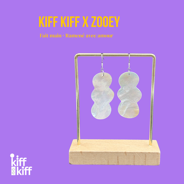 Boucles d'Oreilles Nuage en Nacre
