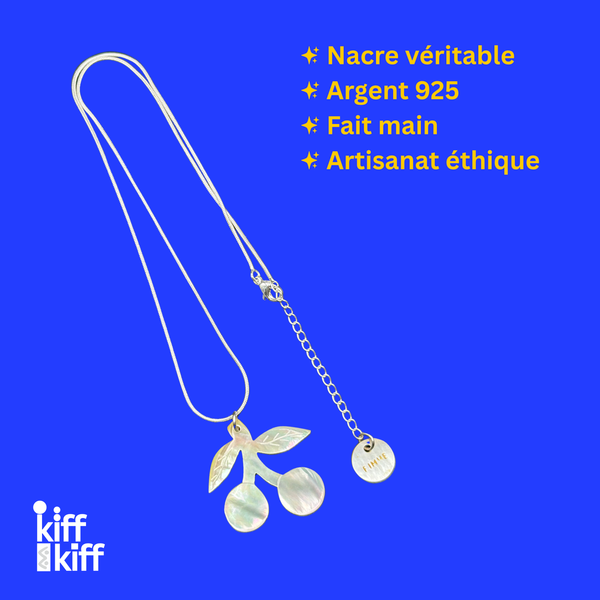 Collier Cerises en Nacre