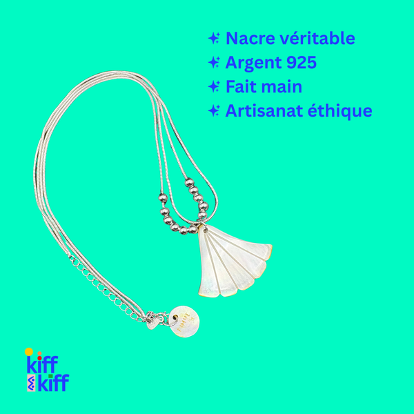 Collier petales de Fleur en Nacre