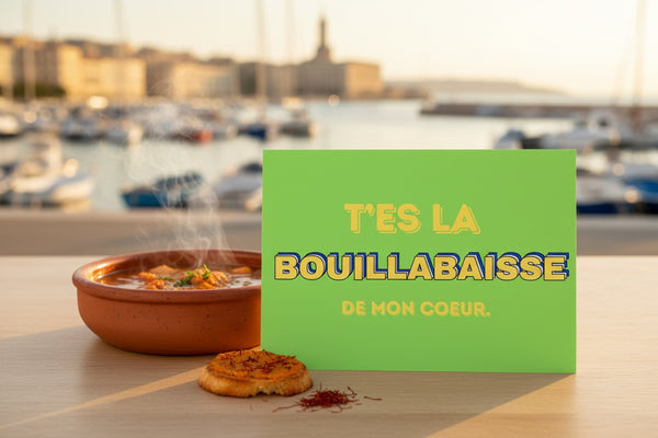 Carte postale bouillabaisse de mon cœur, vue de détail