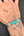 Bracelet turquoise Nuristan Afghanistan, vue de profil