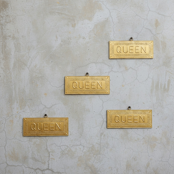 Plaque murale doré Queen
