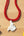 Collier Lapin en Nacre et Perles Rouges