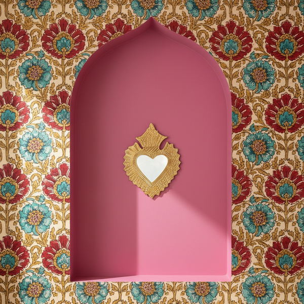 Miroir ex-voto cœur Mitzi – doré